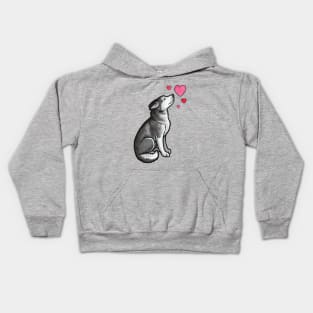 Siberian Husky love Kids Hoodie